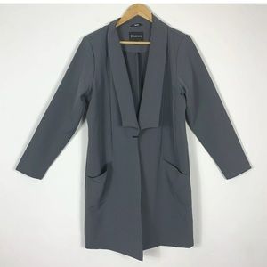 Betabrand Jacket Long Overcoat Collar Trench